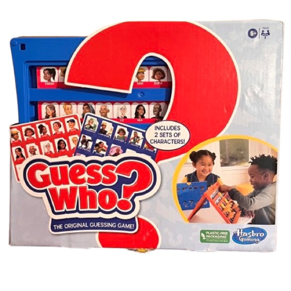 🆕Guess Who? The Original Guessing Game. Easy to Load Frame 2 Sets of Characters
